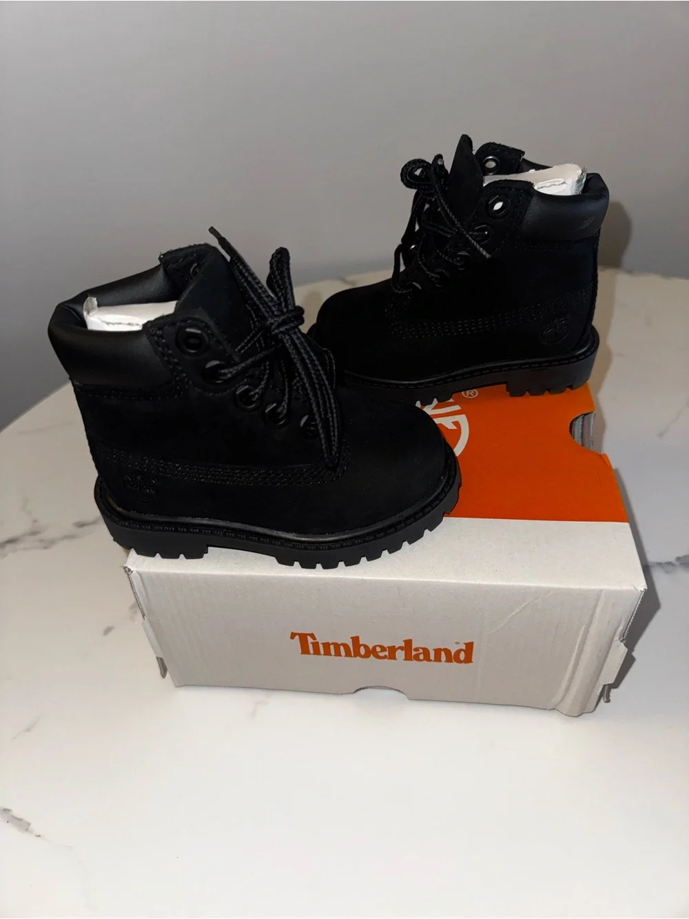 NEW Timberland Infant Black Lace-Up Ankle Boots